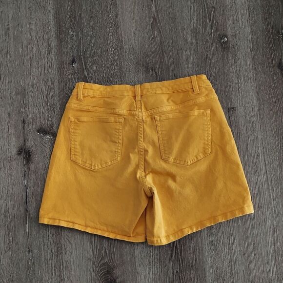 H&M Yellow Mustard High Waisted Shorts 💛 Size 8 - Picture 2 of 6